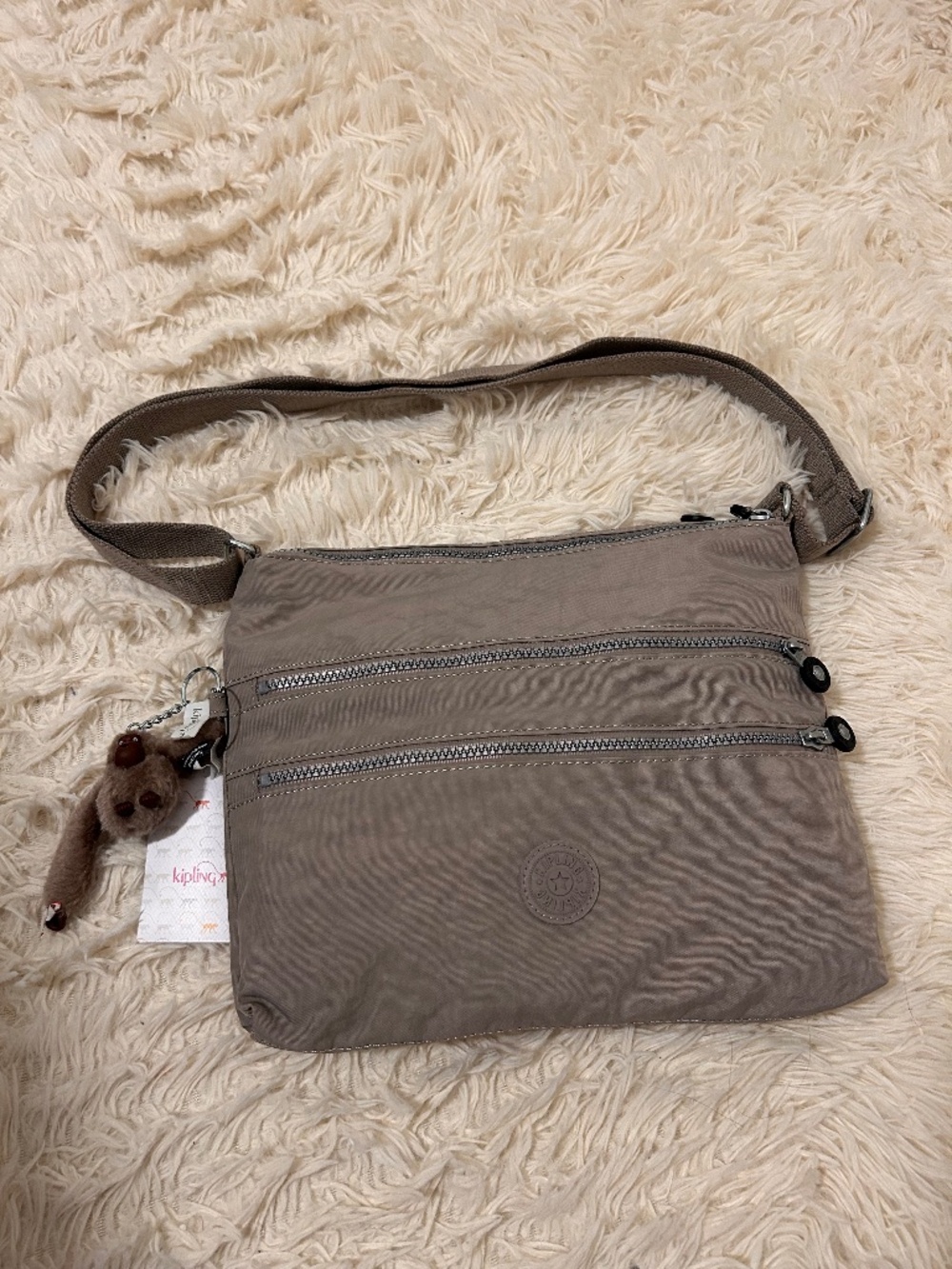 Kipling Alvar Crossbody Bag (Dune Beige)